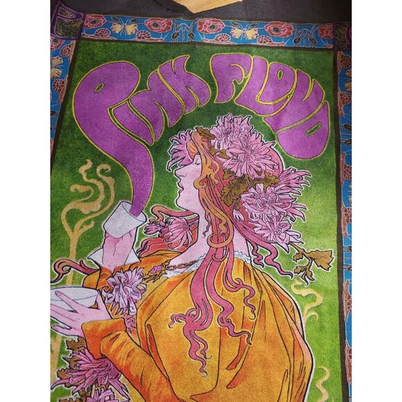 Pink Floyd Shirt XL Gray Destroyed Retro 1966 Marquee London Art Nouveau Poster - Picture 2 of 11